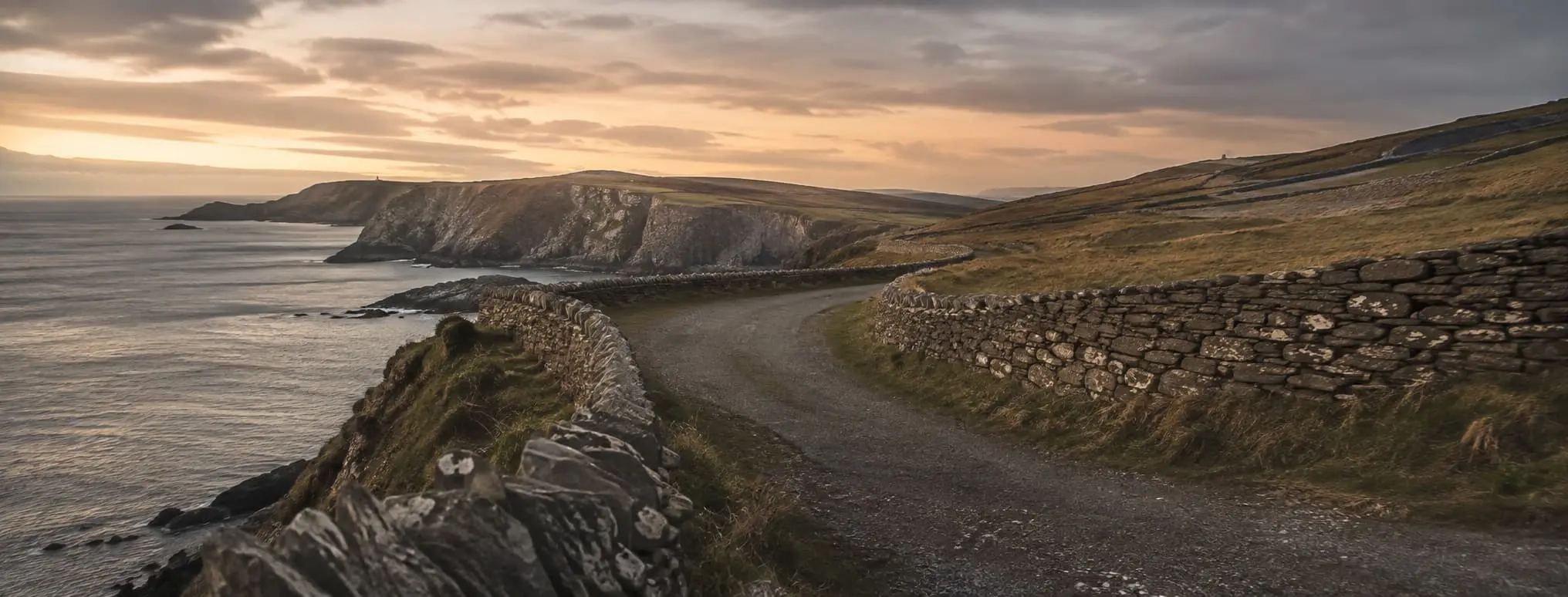 Manx coast road, Isle of Man